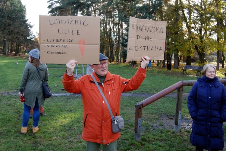 Protest na Grabiszynku [ZOBACZ ZDJĘCIA], Bartosz Senderek