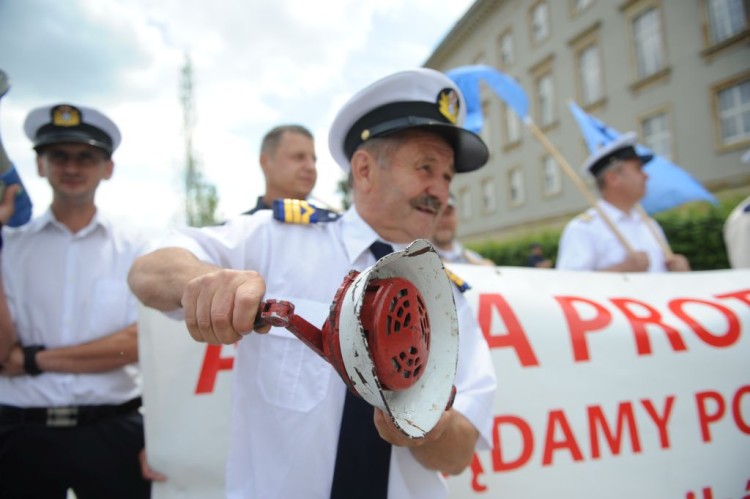 Protest pracowników gospodarki wodnej we Wrocławiu. Chcą podwyżek [ZDJĘCIA], Wojciech Bolesta