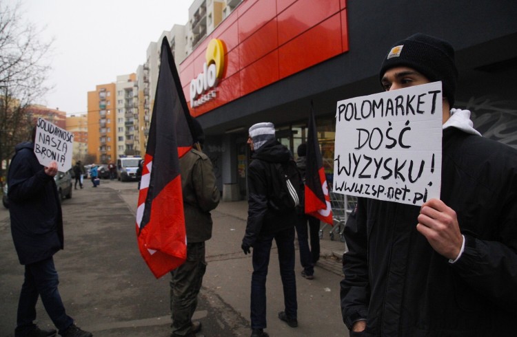 Protest przed POLO Marketem na Nowym Dworze, Magda Pasiewicz