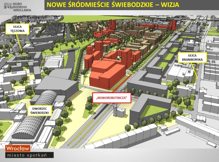 „Śródmieście Świebodzkie” – miasto chce zbudować nowoczesne osiedle w miejscu targowiska [WIZUALIZACJE], mat. UM Wrocławia
