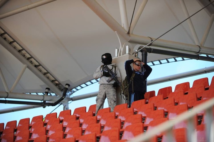 Ćwiczenia wojskowe przy Stadionie Olimpijskim, mat. organizatora / MCS Wrocław
