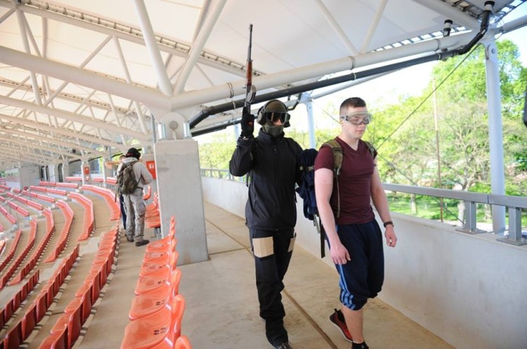 Atak terrorystyczny na Stadionie Olimpijskim? Spokojnie, to tylko ćwiczenia [ZDJĘCIA], mat. organizatora / MCS Wrocław