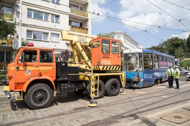 Wykolejenie i zderzenie dwóch tramwajów w centrum [ZDJĘCIA], Magda Pasiewicz