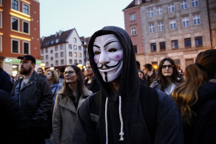 Janusz Korwin-Mikke protestował z wrocławianami przeciwko ACTA2 [ZDJĘCIA], Magda Pasiewicz