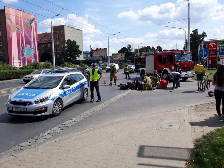Wypadek z udziałem autobusu i skutera. Dwie osoby ranne [ZDJĘCIA], Katarzyna Wojciukiewicz