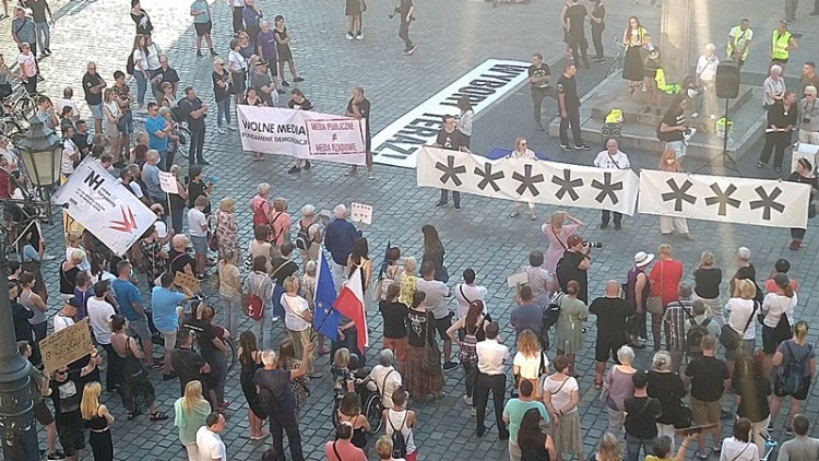 Wrocław: Protest przeciwko Lex-TVN, Andrzej Borek