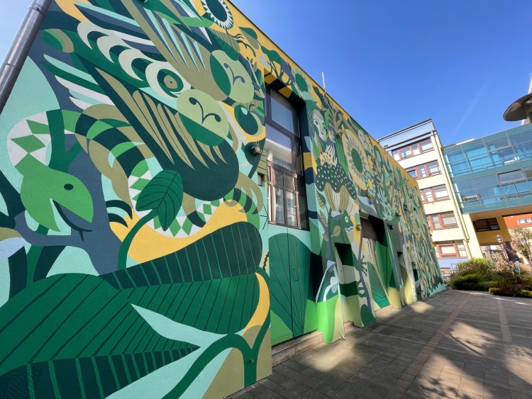 Nowy mural we Wrocławiu. Jest zarazem hotelem dla pszczół [ZDJĘCIA], Uniwersytet Przyrodniczy