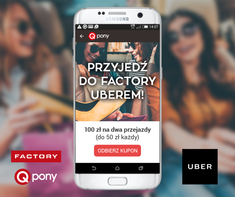 Uber za darmo zawiezie na zakupy do Factory, Factory Wrocław