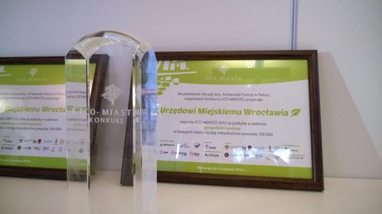 Wrocław z dwoma medalami w konkursie ECO-MIASTO 2016, UMW