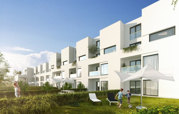 Nowe mieszkania na Muchoborze Wielkim. Zupełnie białe budynki [WIZUALIZACJE], Q2Studio