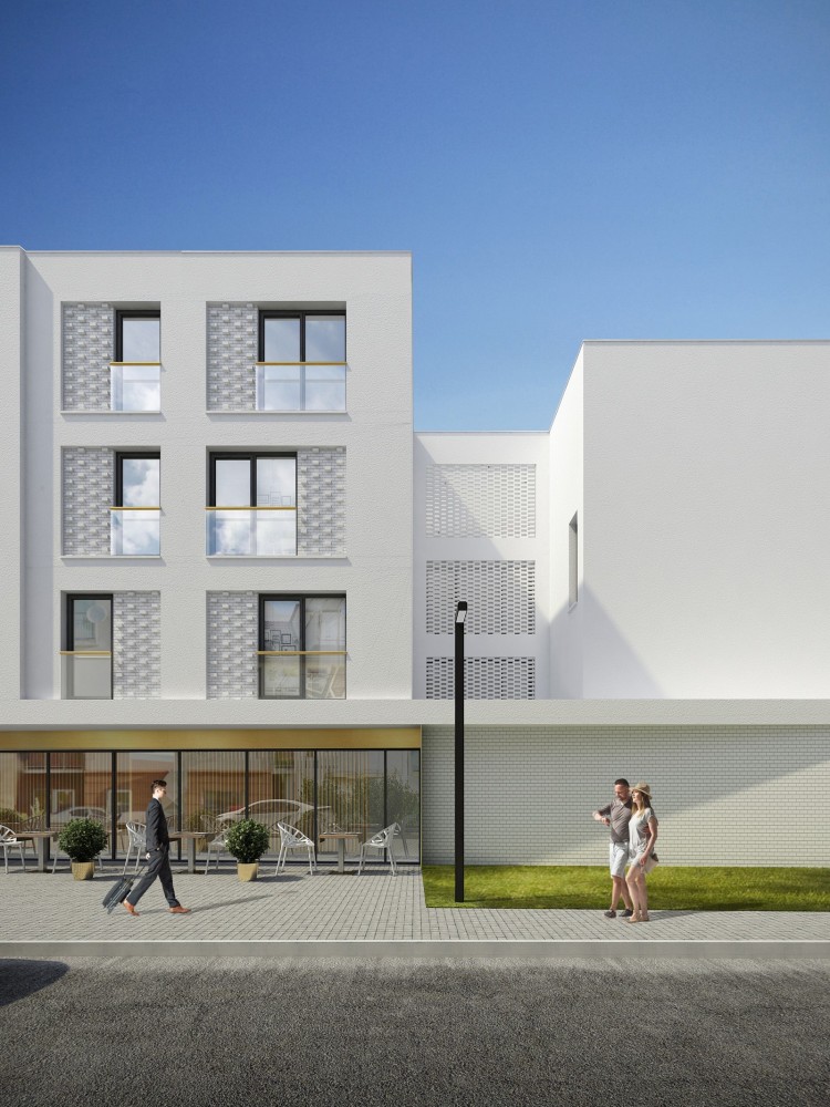 Nowe mieszkania na Muchoborze Wielkim. Zupełnie białe budynki [WIZUALIZACJE], Q2Studio