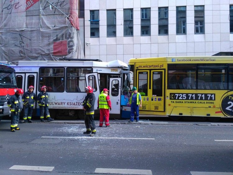 Wypadek tramwajów w centrum. Ranna motornicza, Marcin Mnich