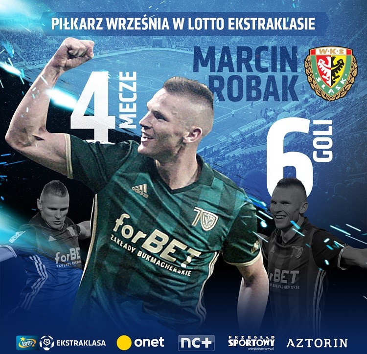 Marcin Robak piłkarzem września w Lotto Ekstraklasie, 0