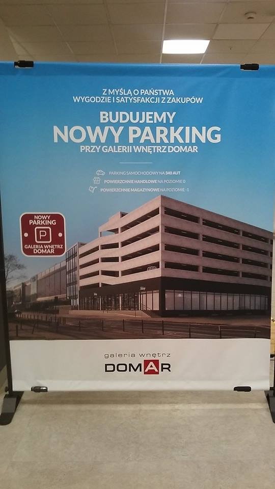 Galeria Domar zaczęła budowę czteropiętrowego parkingu. Będą tam też nowe sklepy [WIZUALIZACJA, MAPKA], mgo