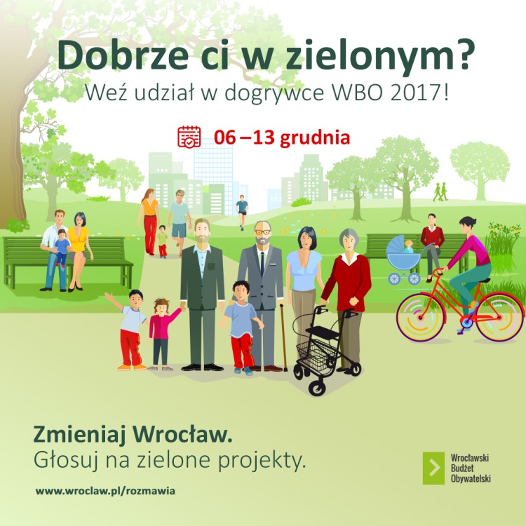 Trwa głosowanie na zielone projekty WBO. Do podziału 2,5 mln zł, mat. UMW