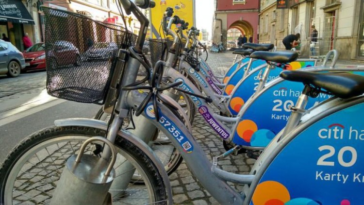 Aktywiści narzekają na zbyt małą liczbę stacji roweru miejskiego na Psim Polu, Bartosz Senderek/archiwum