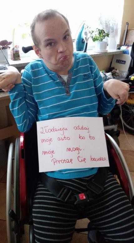 Nie udało się odzyskać auta niepełnosprawnego Piotra z Leśnicy. Jest zbiórka na nowy samochód, archiwum prywatne