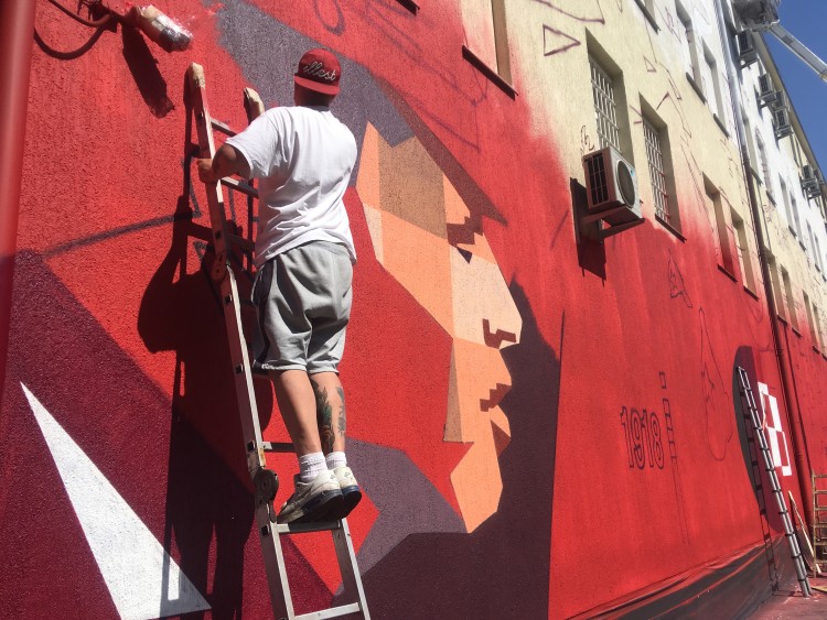 Stulecie niepodległości. We Wrocławiu powstaje nowy patriotyczny mural [ZDJĘCIA], IPN