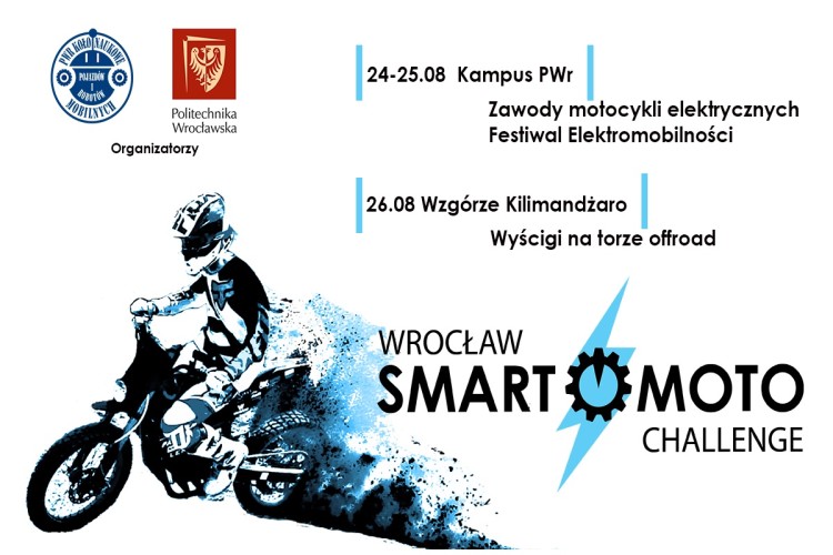 Międzynarodowe zawody motocykli elektrycznych na Politechnice już w ten weekend, materiały organizatora
