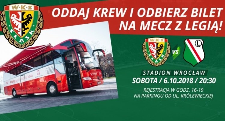Zbiórka krwi przed meczem Śląska Wrocław z Legią Warszawa, 0