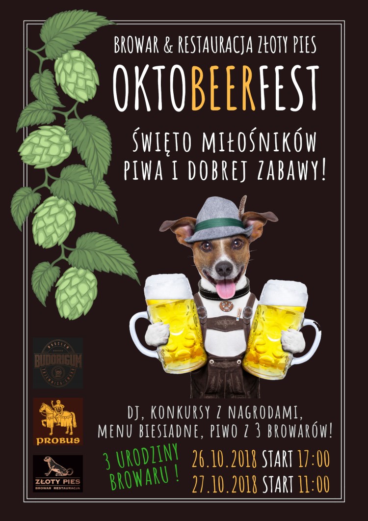 Oktobeerfest Złoty Pies - impreza dla miłośników piwa i dobrej zabawy, Materiały prasowe