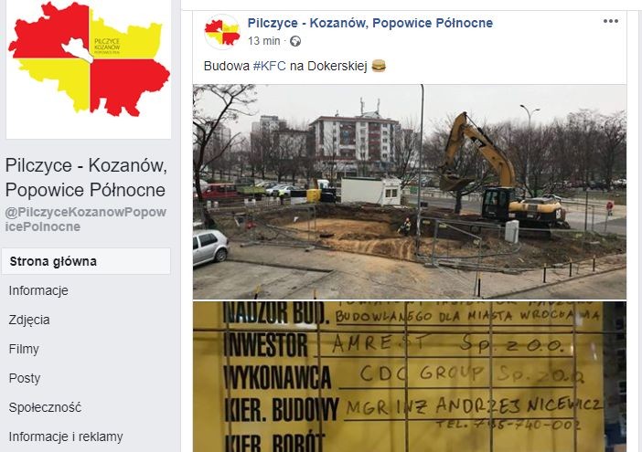 Będzie nowe KFC we Wrocławiu. Ruszyła budowa, Pilczyce - Kozanów, Popowice Północne