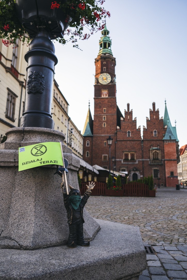 Protest z udziałem wrocławskich krasnali [ZDJĘCIA], Extinction Rebellion Wrocław
