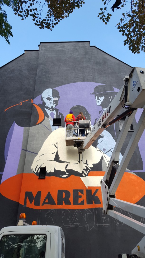 Nowy mural we Wrocławiu w hołdzie dla Marka Krajewskiego, Michał J. Gądek