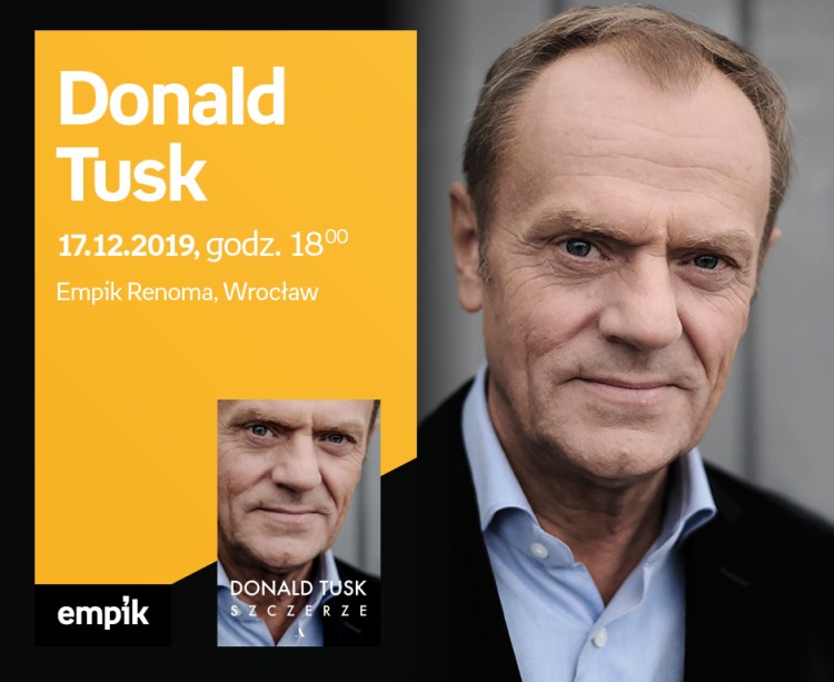 Donald Tusk przyjeżdża do Wrocławia. Będzie promował książkę „Szczerze”, mat. prasowe