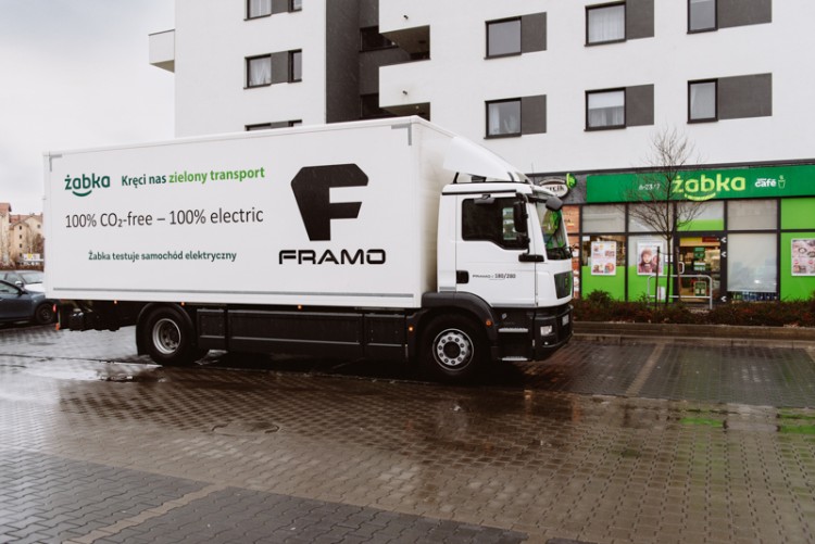 Po Wrocławiu jeździ największa elektryczna ciężarówka. To Framo e-truck, mat. pras.
