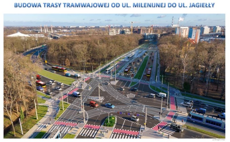 Drugi etap trasy tramwajowej na Popowice. Miasto otworzyło oferty w przetargu, mat. pras.