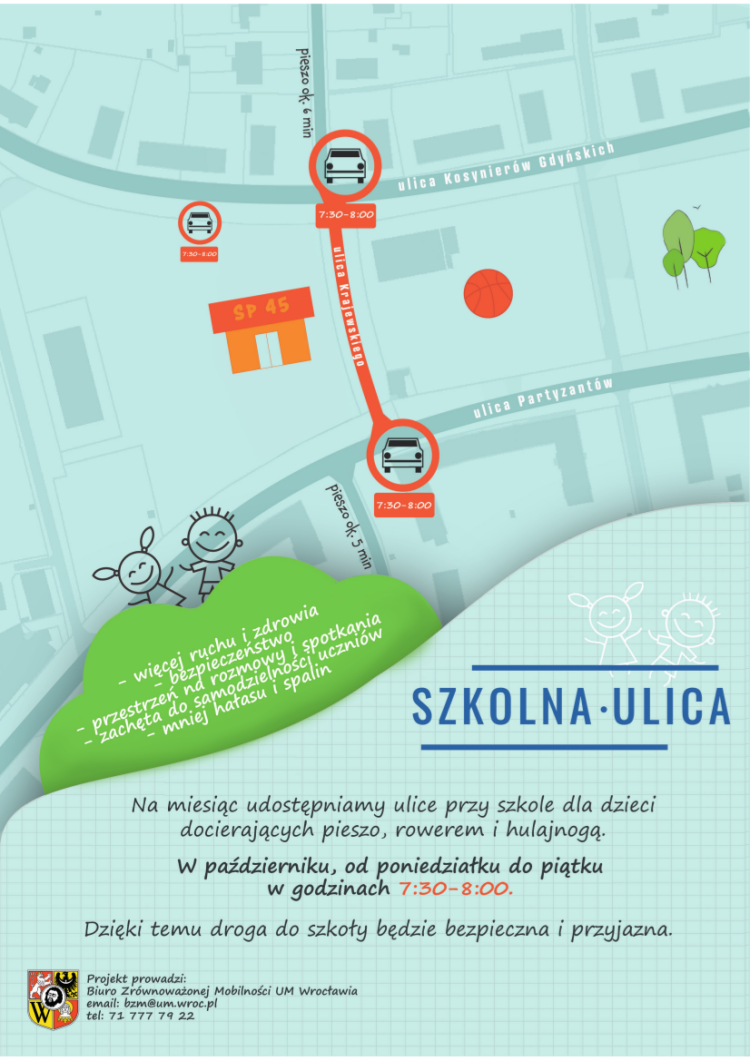 Od października nie dowieziesz dziecka samochodem do szkoły. Wrocław promuje rower i hulajnogę, UM Wrocławia