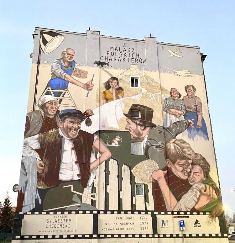 Nowy mural we Wrocławiu. W hołdzie dla twórcy kultowej komedii [ZDJĘCIA], CZARY-MURY