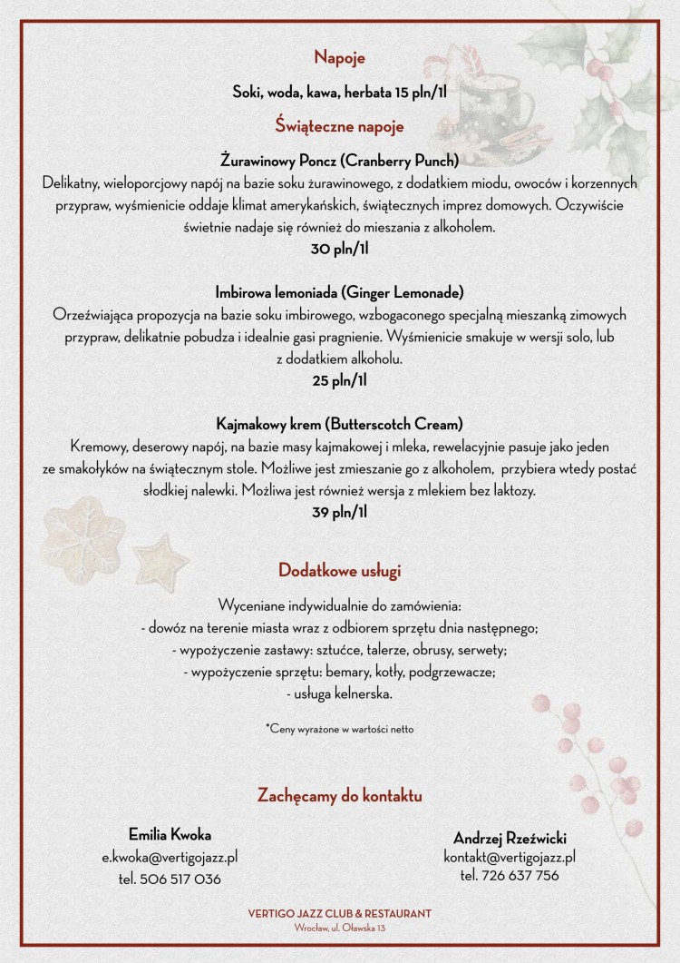 Świąteczne menu z wrocławskich restauracji. Smakołyki na wyciągnięcie ręki, 0