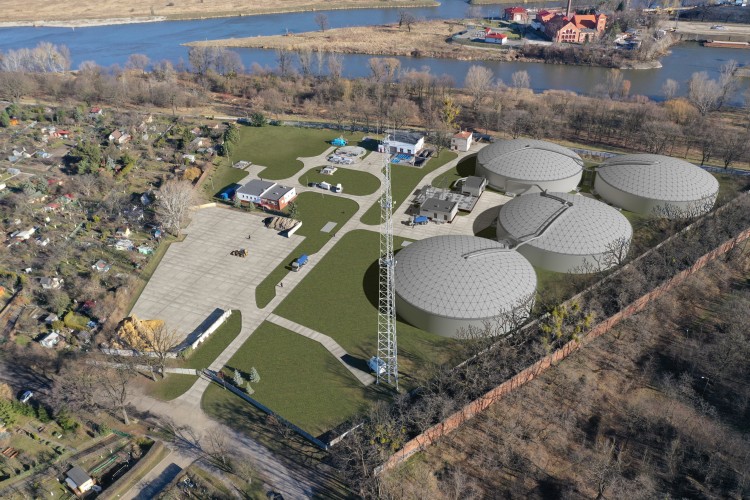 Trwa budowa ogromnych zbiorników retencyjnych we Wrocławiu [ZDJĘCIA, WIZUALIZACJE], MPWIK