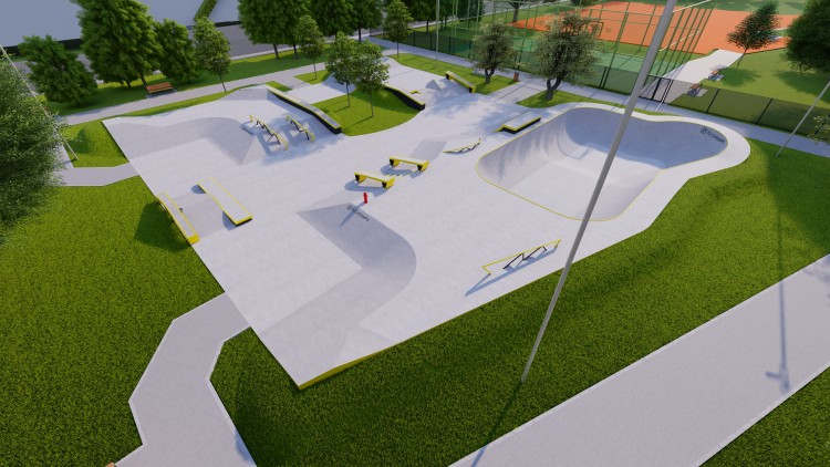 Przy Wroclavii powstaje miejski skatepark [ZDJĘCIA, WIZUALIZACJE], mat. ZIM
