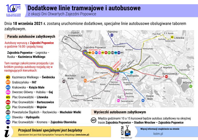 Wrocław: Prezentacja historycznego tramwaju i bezpłatne kursy zabytkowymi pojazdami [ROZKŁAD JAZDY], mat. prasowe