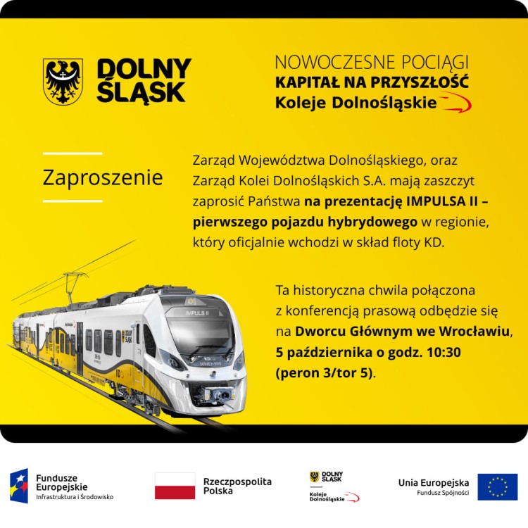 Pierwszy pociąg hybrydowy KD. 5 października każdy będzie mógł go zobaczyć!, Koleje Dolnośląskie