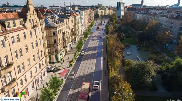 Wrocław: tak będzie wyglądała ulica Pomorska po remoncie [WIZUALIZACJE], BBKS-Projekt