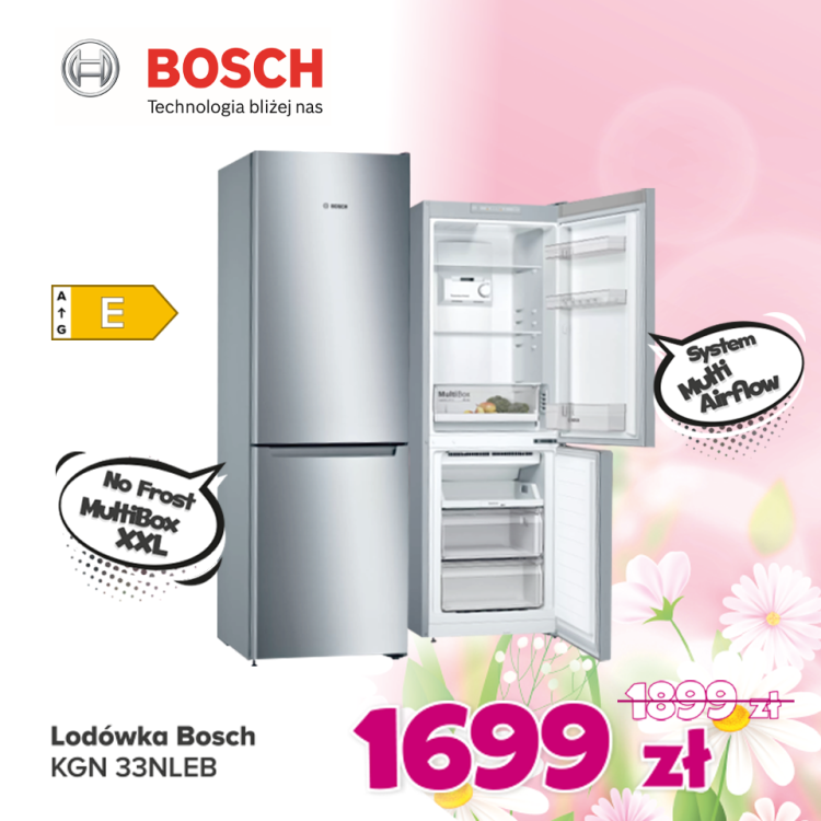 Lodówka Bosch KGN 33NLEB – uniwersalny model do każdej kuchni, 