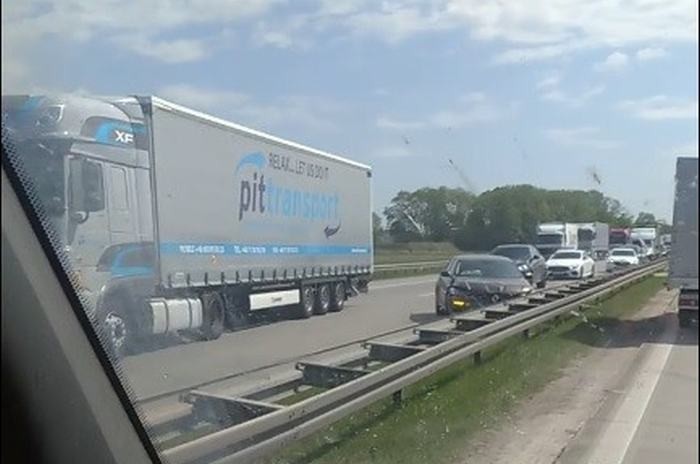 Wypadek trzech aut na autostradzie A4 pod Wrocławiem [ZDJĘCIA], Michał Choim