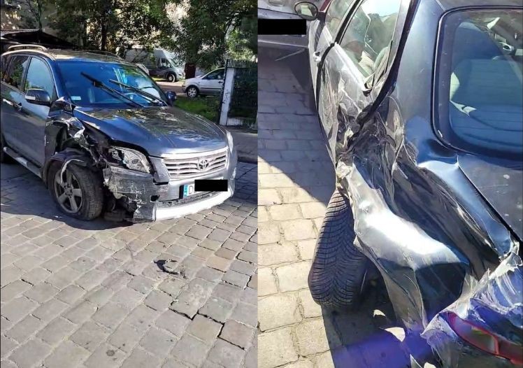 Wrocław: Porzucone, rozbite auto na ulicy Brodatego. Kierowca uciekł, Pomoc Drogowa AUTO-HARD