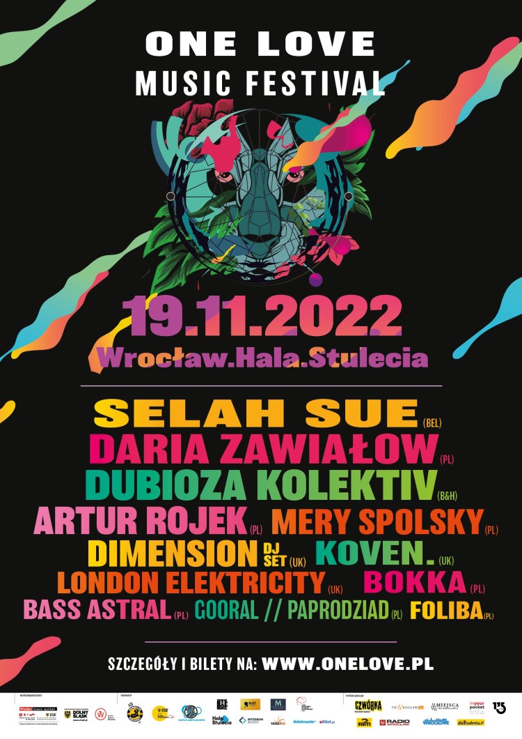 Jesienią we Wrocławiu nie zabraknie muzycznych emocji. Już 19 listopada odbędzie się kolejna edycja One Love Music Festival, 