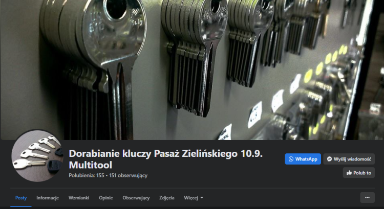 Gdzie dorobić klucz we Wrocławiu? W tych miejscach zrobisz to bez problemu, Facebook/Dorabianie kluczy Pasaż Zielińskiego 10.9. Multitool