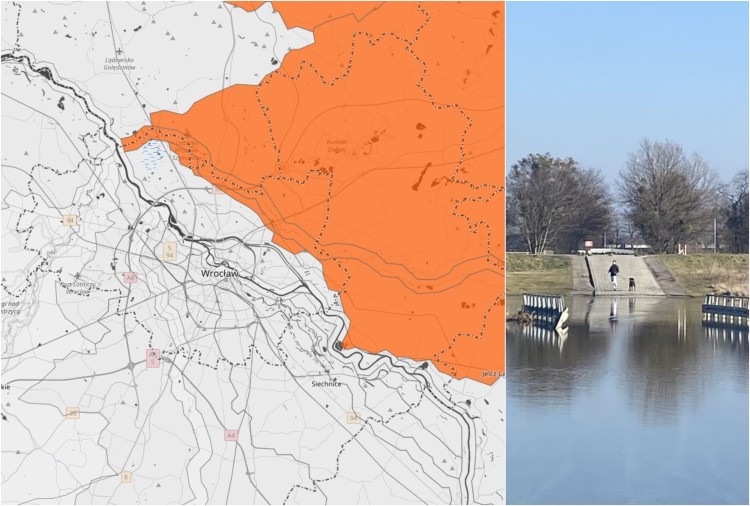 Nadal bardzo dużo wody w Widawie. Rośnie też poziom innych rzek pod Wrocławiem, 