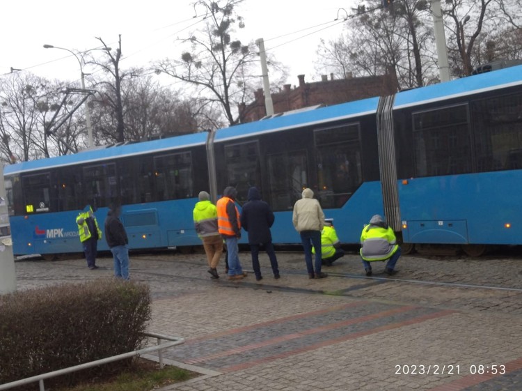 Wrocław: Wykolejenie tramwaju na przystanku Dworzec Nadodrze, Dawid Szabat