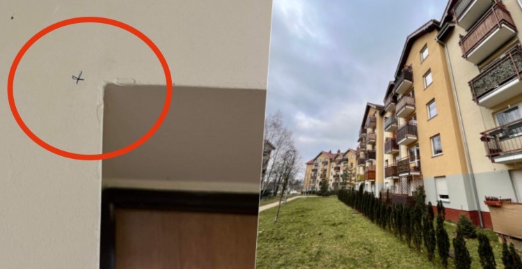 Wrocław: Tajemnicze krzyżyki na drzwiach. Tak złodzieje oznaczają mieszkania?, Zdjęcie czytelnika/Jakub Jurek