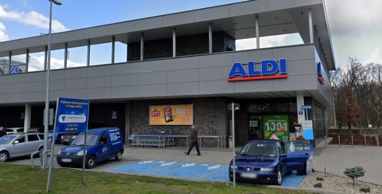 Nowy supermarket Aldi we Wrocławiu będzie miał dwa piętra, Google Maps