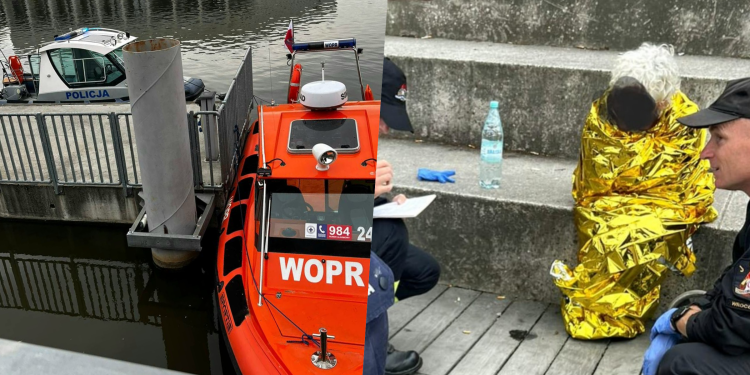 Wrocław: WOPR w akcji. Nietrzeźwi pływacy i kobieta, która utknęła na kamieniu, mat. Dolnośląskie WOPR