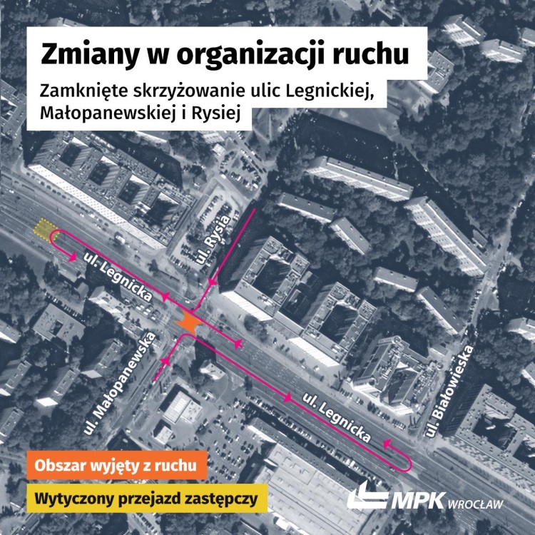 Wrocław: Znów zmiany na Legnickiej dla kierowców i pasażerów MPK! Ależ tam będą korki!, MPK Wrocław